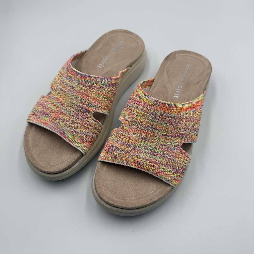 Easy Spirit Seamari2-H Women's‎ Knit Slide Sandals Size 6M Comfort Fit